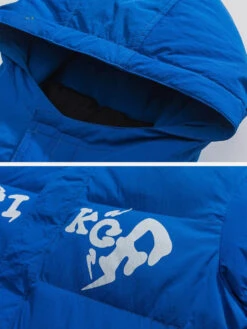 Aelfric Eden | Unisex Street Style Plain Logo Down Jackets -Aelfric Eden Shop org 417