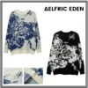 Aelfric Eden | Crew Neck Pullovers Flower Patterns Unisex Street Style