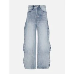 Aelfric Eden | Unisex Denim Street Style Plain Cotton Wide Leg Washed Denim -Aelfric Eden Shop org 439