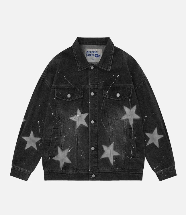 Aelfric Eden | Star Unisex Denim Street Style Cotton Skater Style Denim 6 Aelfric Eden | Star Unisex Denim Street Style Cotton Skater Style Denim - Image 4