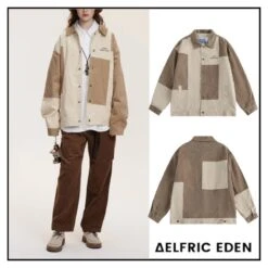 Aelfric Eden | Unisex Street Style Plain Cotton Skater Style Jackets