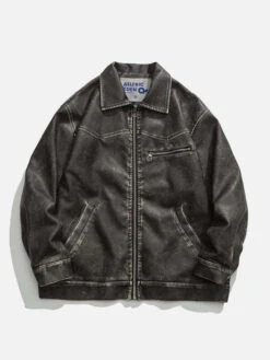 Aelfric Eden | Unisex Faux Fur Street Style Plain Oversized Biker Jackets -Aelfric Eden Shop org 53