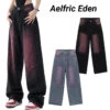 Aelfric Eden | Unisex Denim Street Style Tie-dye Plain Cotton Washed Denim -Aelfric Eden Shop org 545