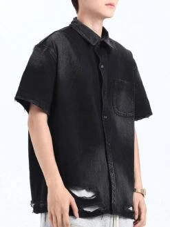 Aelfric Eden | Unisex Denim Street Style Cotton Short Sleeves Oversized -Aelfric Eden Shop org 555