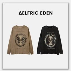 Aelfric Eden | Crew Neck Skull Unisex Street Style Long Sleeves Sweatshirts