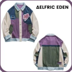 Aelfric Eden | Unisex Street Style Cotton Logo Front Button Jackets