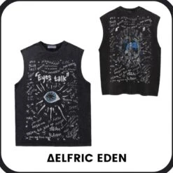 Aelfric Eden | Crew Neck Pullovers Unisex Sleeveless Street Style Cotton