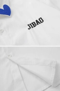 Aelfric Eden | Heart Unisex Street Style Short Sleeves Logo Front Button -Aelfric Eden Shop org 651