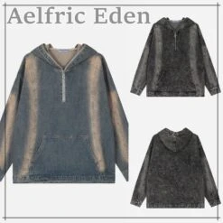 Aelfric Eden | Pullovers Denim Street Style Long Sleeves Plain Cotton