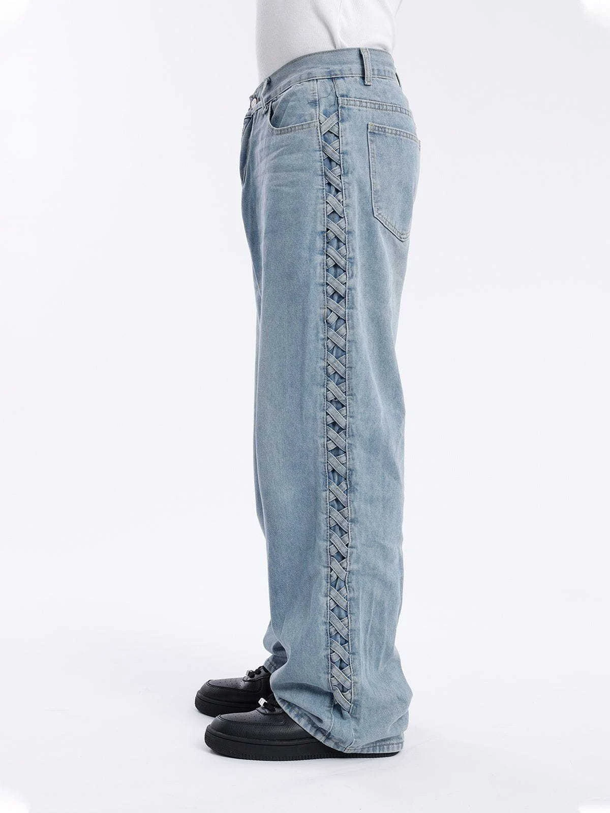 Aelfric Eden | Denim Street Style Plain Wide Leg Jeans 6 Aelfric Eden | Denim Street Style Plain Wide Leg Jeans - Image 4