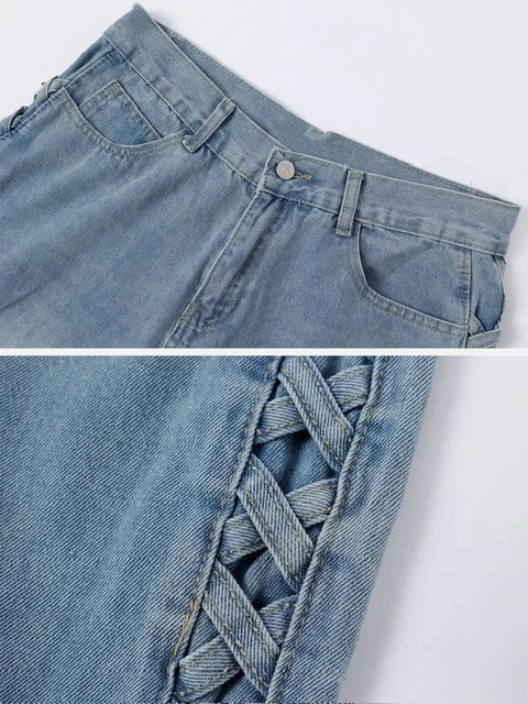 Aelfric Eden | Denim Street Style Plain Wide Leg Jeans 7 Aelfric Eden | Denim Street Style Plain Wide Leg Jeans - Image 5