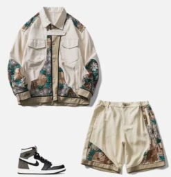 Aelfric Eden | Flower Patterns Unisex Street Style Plain Shorts -Aelfric Eden Shop org 718