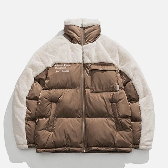 Aelfric Eden | Unisex Street Style Bi-color Plain Logo Loungewear Coats 6 Aelfric Eden | Unisex Street Style Bi-color Plain Logo Loungewear Coats - Image 4