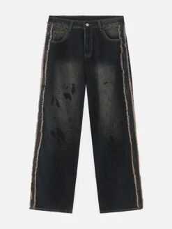 Aelfric Eden | Unisex Denim Street Style Tie-dye Plain Cotton Jeans -Aelfric Eden Shop org 772