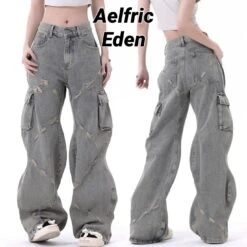 Aelfric Eden | Unisex Denim Blended Fabrics Street Style Plain Cotton