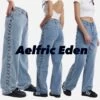 Aelfric Eden | Unisex Denim Street Style Plain Washed Denim Jeans