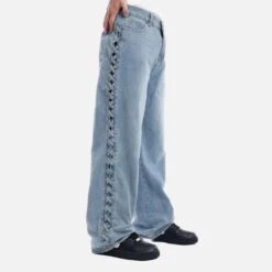 Aelfric Eden | Unisex Denim Street Style Plain Washed Denim Jeans -Aelfric Eden Shop org 794