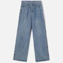 Aelfric Eden | Unisex Denim Street Style Plain Washed Denim Jeans -Aelfric Eden Shop org 796