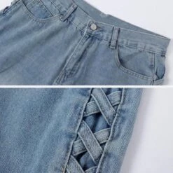 Aelfric Eden | Unisex Denim Street Style Plain Washed Denim Jeans -Aelfric Eden Shop org 797