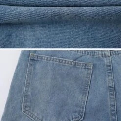 Aelfric Eden | Unisex Denim Street Style Plain Washed Denim Jeans -Aelfric Eden Shop org 798