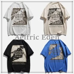 Aelfric Eden | Crew Neck Unisex Street Style Plain Short Sleeves