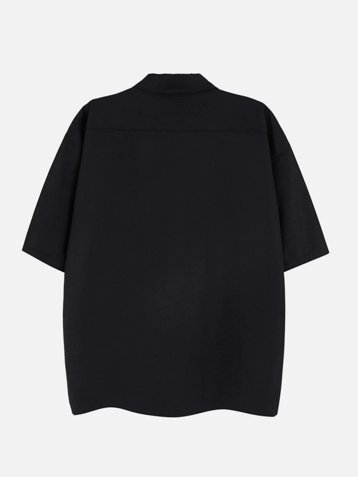 Aelfric Eden | Unisex Street Style Chain Plain Short Sleeves Front Button 6 Aelfric Eden | Unisex Street Style Chain Plain Short Sleeves Front Button - Image 4