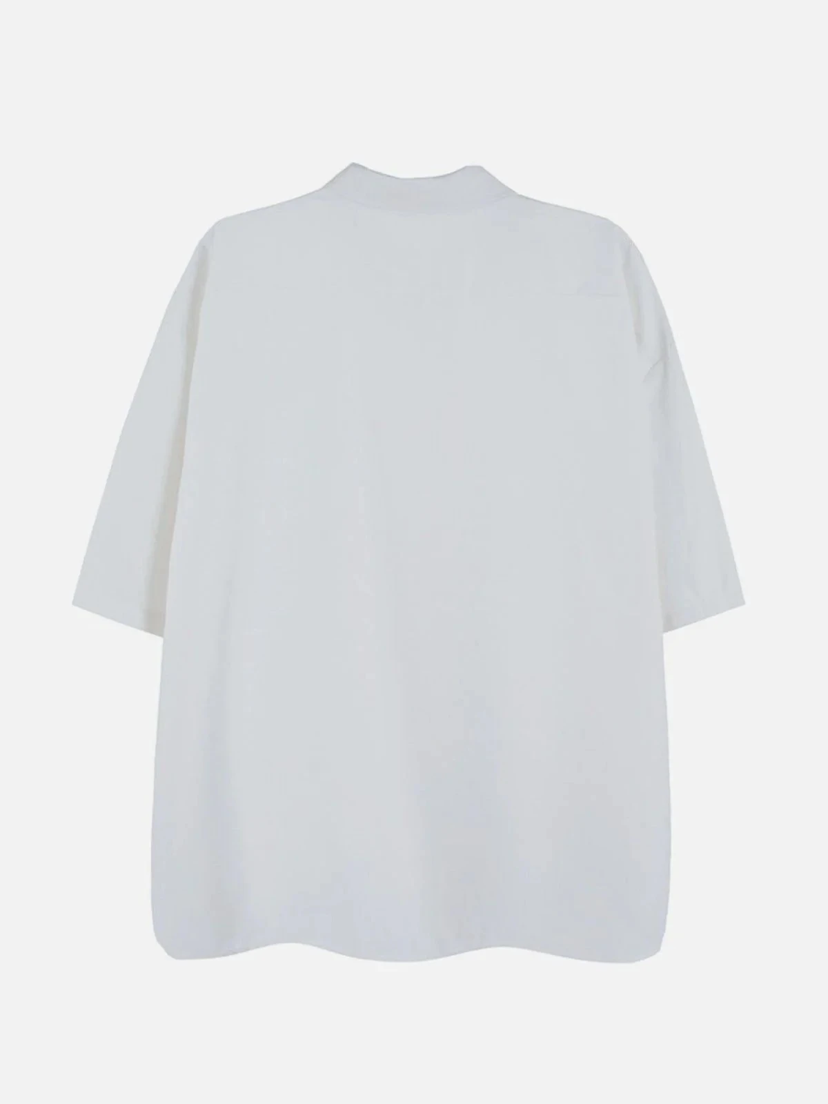 Aelfric Eden | Unisex Street Style Chain Plain Short Sleeves Front Button 8 Aelfric Eden | Unisex Street Style Chain Plain Short Sleeves Front Button - Image 6