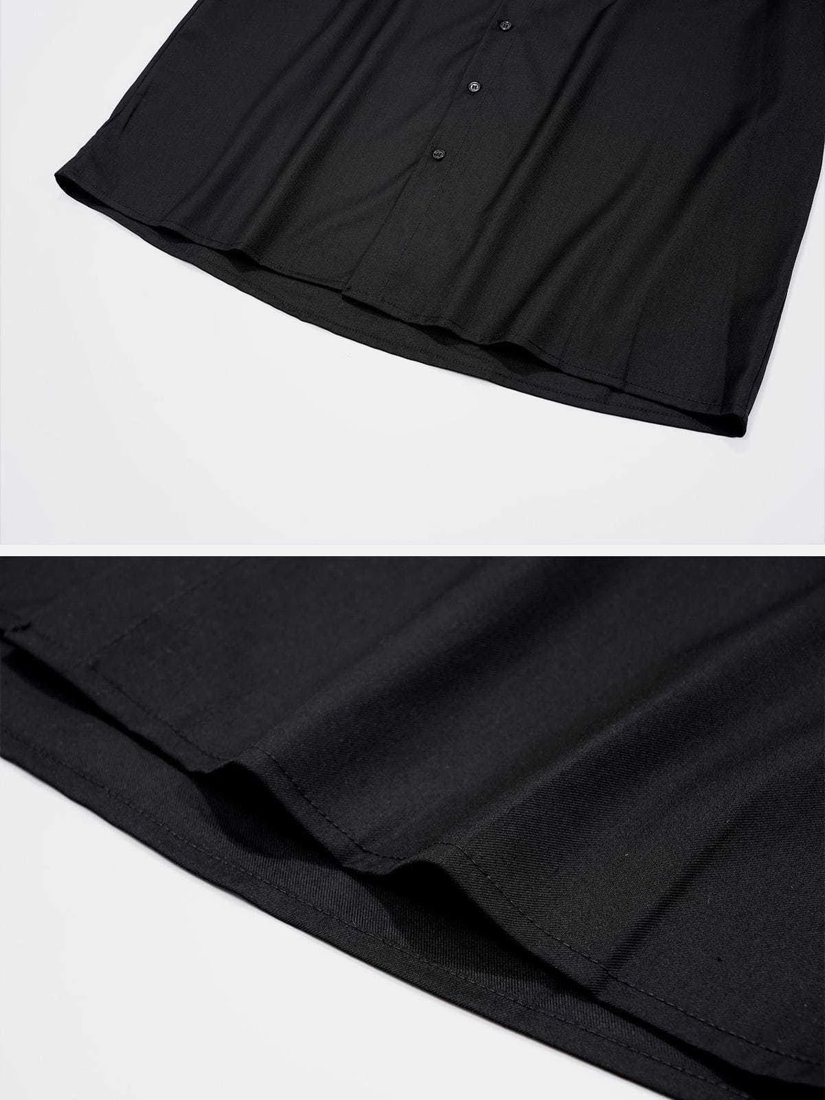 Aelfric Eden | Unisex Street Style Chain Plain Short Sleeves Front Button 10 Aelfric Eden | Unisex Street Style Chain Plain Short Sleeves Front Button - Image 8