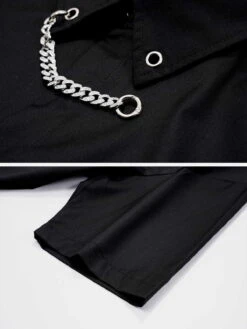 Aelfric Eden | Unisex Street Style Chain Plain Short Sleeves Front Button 20 Aelfric Eden | Unisex Street Style Chain Plain Short Sleeves Front Button -Aelfric Eden Shop org 839