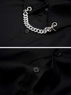 Aelfric Eden | Unisex Street Style Chain Plain Short Sleeves Front Button 21 Aelfric Eden | Unisex Street Style Chain Plain Short Sleeves Front Button -Aelfric Eden Shop org 840