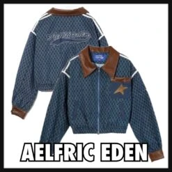 Aelfric Eden | Unisex Denim Street Style Long Sleeves Cotton Oversized