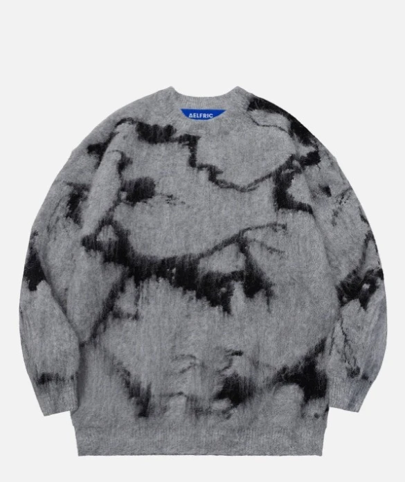 Aelfric Eden | Crew Neck Pullovers Unisex Wool Nylon Street Style Tie-dye 4 Aelfric Eden | Crew Neck Pullovers Unisex Wool Nylon Street Style Tie-dye - Image 2