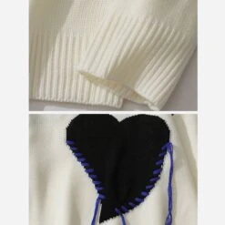 Aelfric Eden | Pullovers Heart Unisex Street Style Long Sleeves Oversized -Aelfric Eden Shop org 913