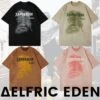Aelfric Eden | Unisex Street Style U-Neck Plain Short Sleeves Khaki Logo