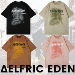 Aelfric Eden | Unisex Street Style U-Neck Plain Short Sleeves Khaki Logo