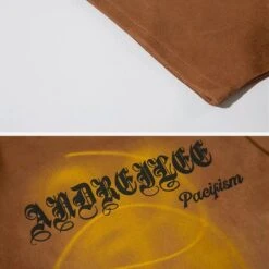 Aelfric Eden | Unisex Street Style U-Neck Plain Short Sleeves Khaki Logo -Aelfric Eden Shop org 922