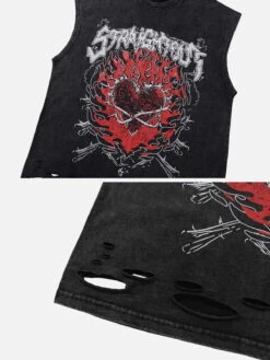 Aelfric Eden | Pullovers Heart Unisex Sleeveless Street Style Cotton -Aelfric Eden Shop org 936