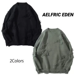 Aelfric Eden | Pullovers Unisex Street Style Long Sleeves Plain Sweaters