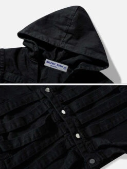 Aelfric Eden | Front Button Button-down Skull Denim Unisex Tassel Plain -Aelfric Eden Shop org 972