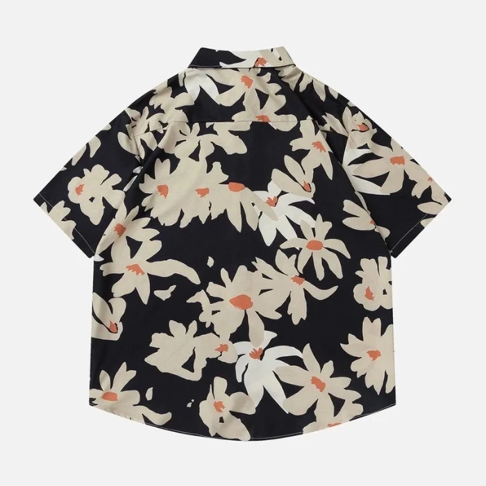 Aelfric Eden | Flower Patterns Unisex Street Style Short Sleeves Oversized 5 Aelfric Eden | Flower Patterns Unisex Street Style Short Sleeves Oversized - Image 3