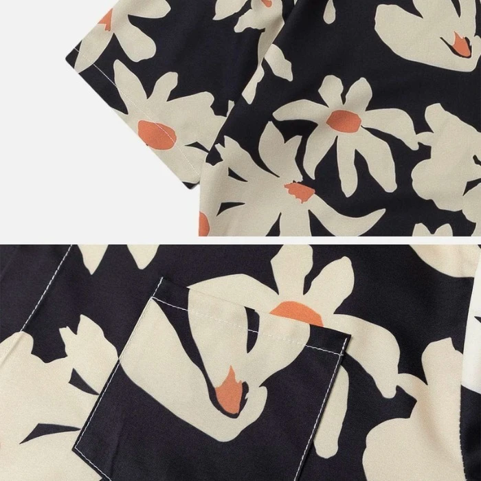 Aelfric Eden | Flower Patterns Unisex Street Style Short Sleeves Oversized 6 Aelfric Eden | Flower Patterns Unisex Street Style Short Sleeves Oversized - Image 4