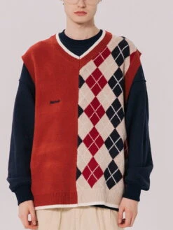 Aelfric Eden Stitching Diamond Pattern Sweater Vest -Aelfric Eden Shop photo6 a5ae036a 35a6 407a 87c4 abb7448dca2b