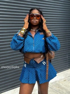 Vintage Denim Jacquard Skirt -Aelfric Eden Shop teejayifejika 400848021 721055036133598 5356138155947521261 n